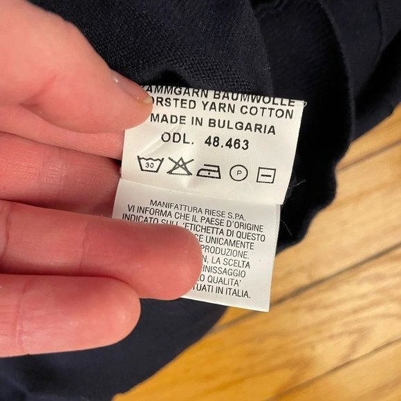 Navigare Cotton blue & white Crew neck sweater, size XL - Picture 7 of 7